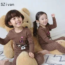 SZivan Children Pajamas kid girls Infantil Sleepwear 2pcs set long sleeve shirts+pants boys Clothing suits