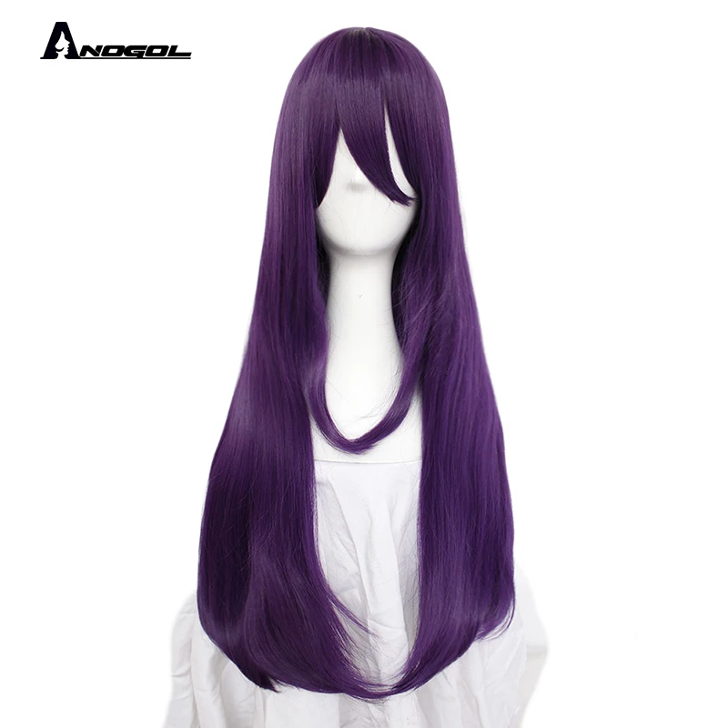 ANOGOL Doki Doki Literature Club Yuri Monika Natsuki Sayori DDLC High temperature fiber Synthetic Cosplay Wigs For Halloween