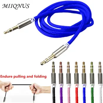 

AUX Cable 3.5mm Jack Nylon Cable Metal Shell Jack Male to Male Car Aux Auxiliary Cord for Phone MP3 Tablet PC Stereo Audio Cable