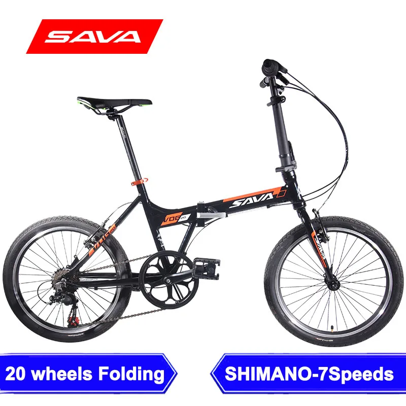 

SAVA Folding Bike 20'' Folding bicycle Aluminum Foldable Adult Mini bike With SHIMANO Gear Light weight Uniex Urban Bicycle