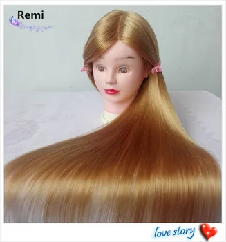 

26" Training Head for Hairdressers Mannequin Head Hair Synthetic Hairdressing Doll Heads Cosmetology Mannequin Head Manikin