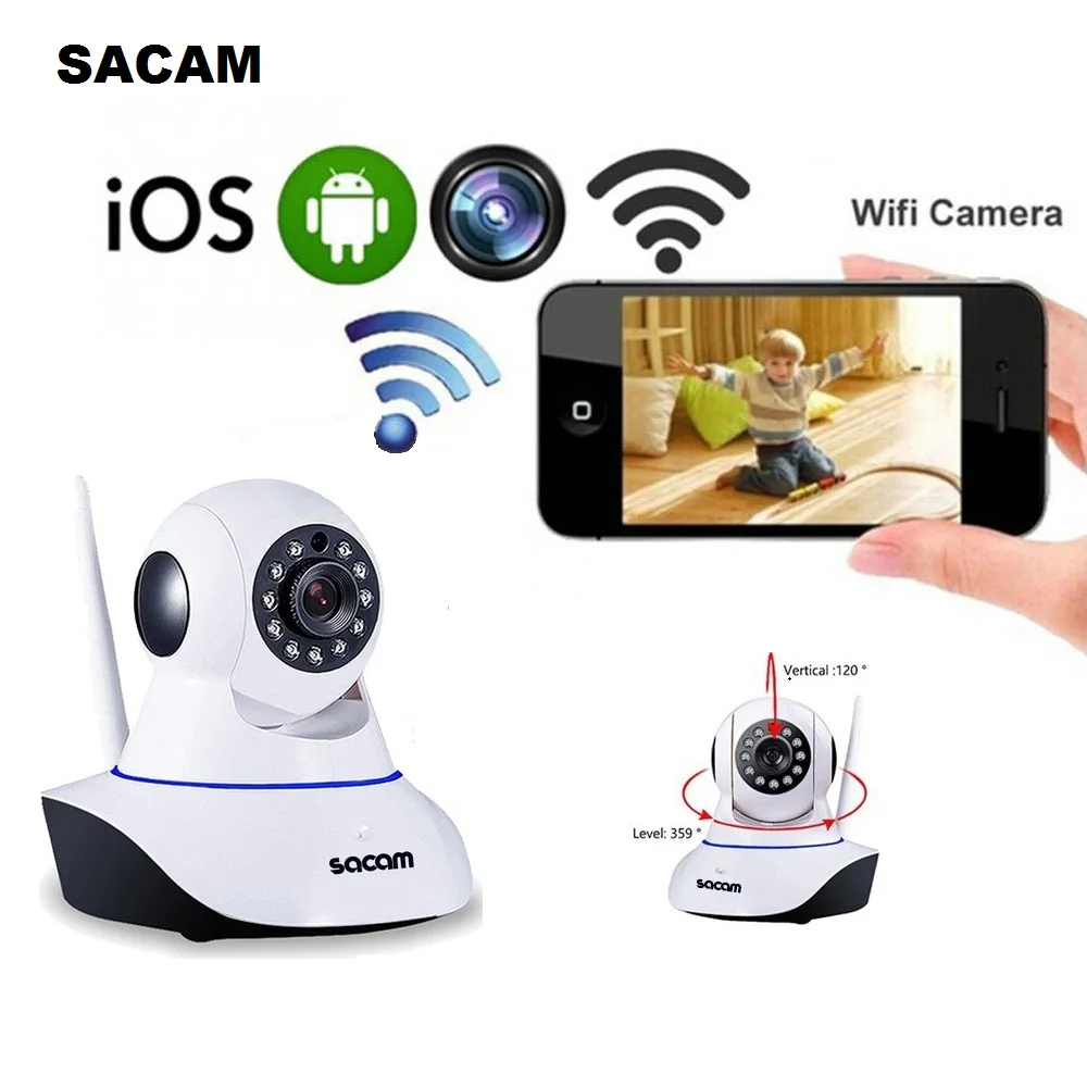 Sacam Беспроводной Wi-Fi IP Камера сигнализации Системы для домашнего офиса безопасности smart аудио-видео мониторинг двери Сенсор pir детектор