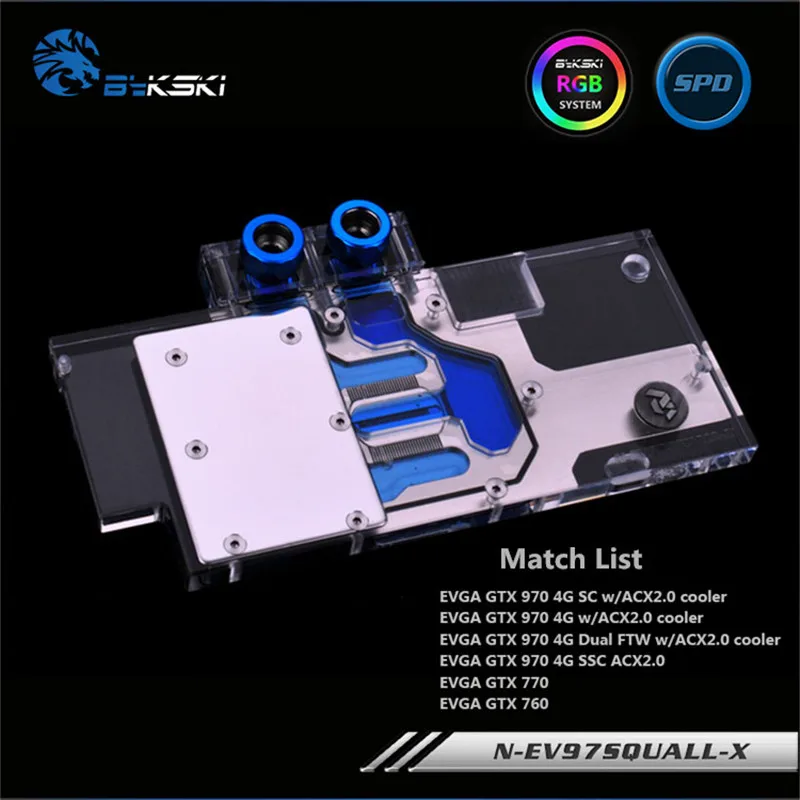 Водяной блок Bykski для графической карты EVGA GTX970 GTX770 GTX760|gpu water block|water blockgpu |