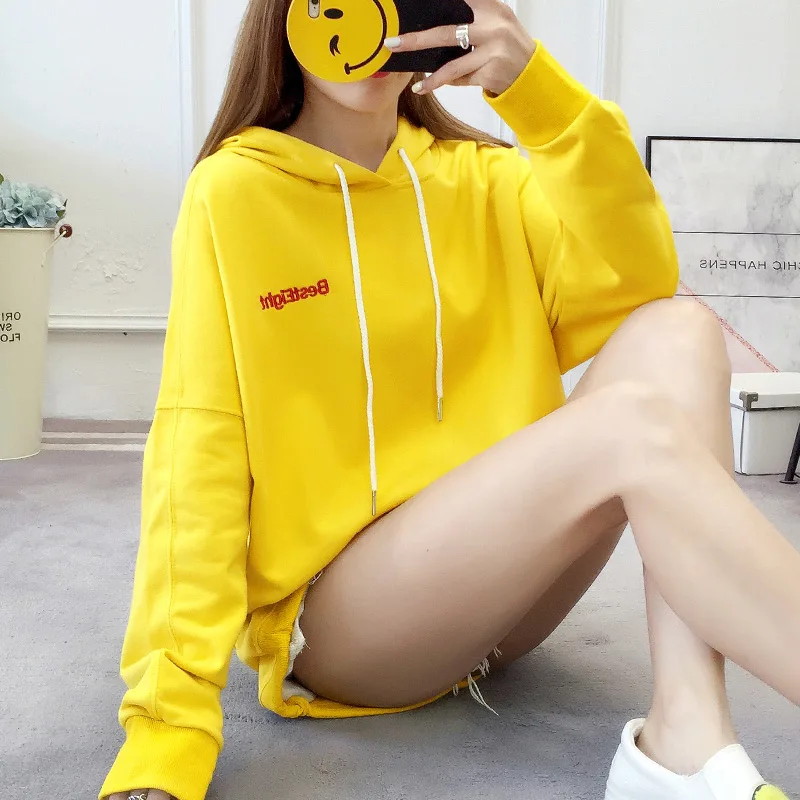 Harajuku Kawaii негабаритный Женская толстовка Зимний пуловер толстовки женские s K поп