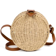 Straw Bags Round Summer Beach Shoulder Bag bolso mujer Women’s Handbags 2019