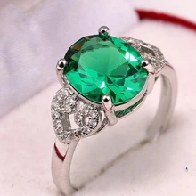 

Cubic Zirconia Engagement Male Ring For Women Wedding Rings Ladies Green Natural Stones Rings For Men Couple