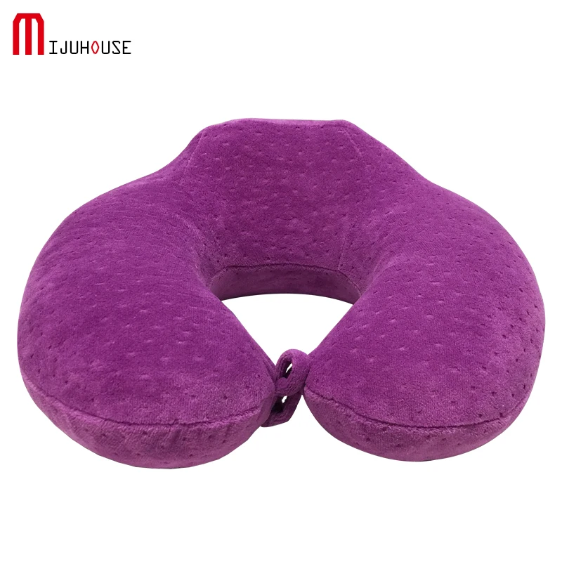 

Velvet Memory Foam U Shaped Travel Pillow Neck Guard Pillow Support Headrest Cushion For Car Airplane Soft Comfortable Pillows