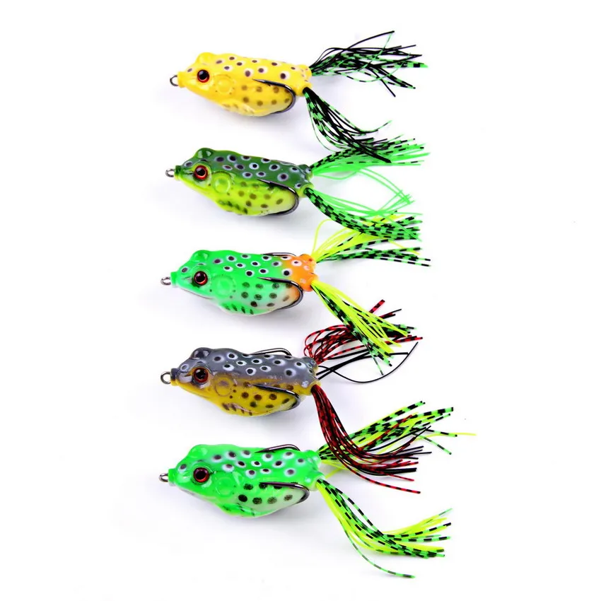 5pcs 13g 6cm Soft Tube Bait Japan Plastic Fishing Lures Frog Lure