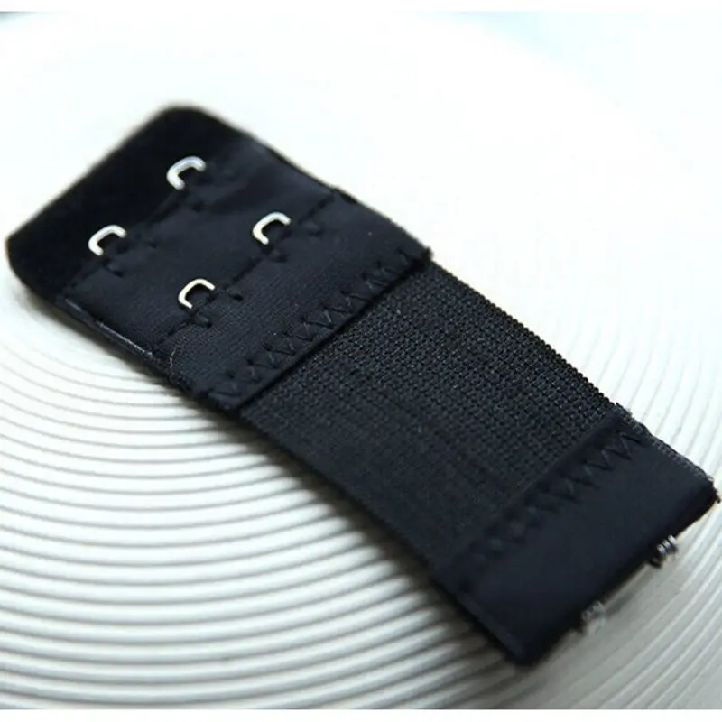 Полезный черный, белый бюстгальтер удлинители ремень расширение 2 крючка 2 ряда Регулируемая пряжка для ремня кнопка аксессуары для женщин - Цвет: Black