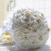 Роскошная обувь с украшением в виде кристаллов Свадебные букеты Новинка поступления Кот Роза лук buque de noiva де perola Свадебные цветы Свадебные букеты D195