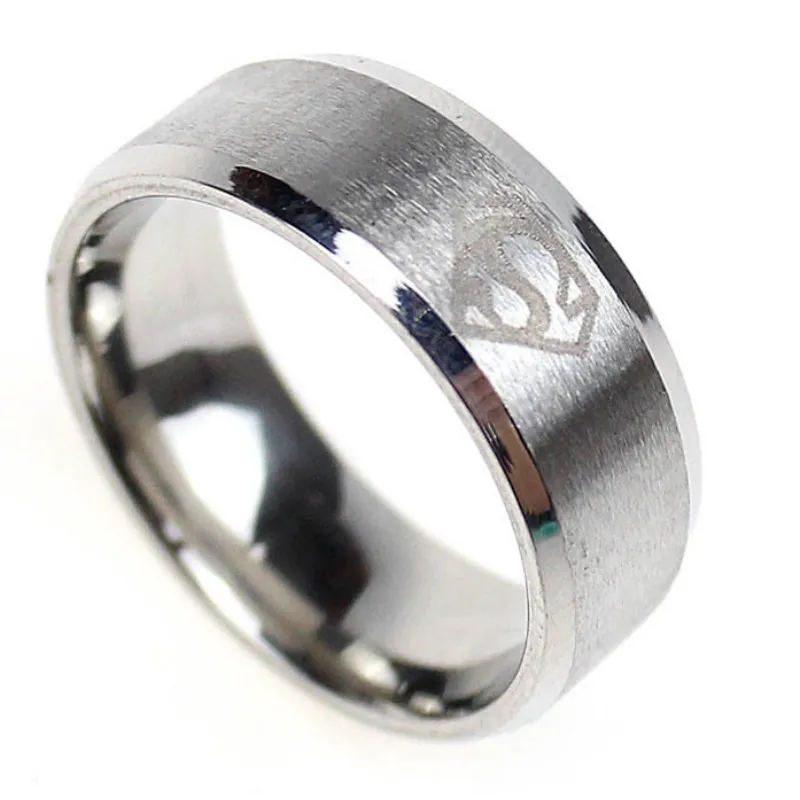 Мужское кольцо из нержавеющей стали с суперменом|superman rings men|men's stainless steel ringsuperman