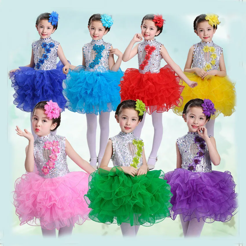 

Children 's Performance Dresses Girls Princess Dresses Panthers Dresses Dance Costumes Kindergarten Dancing Dresses