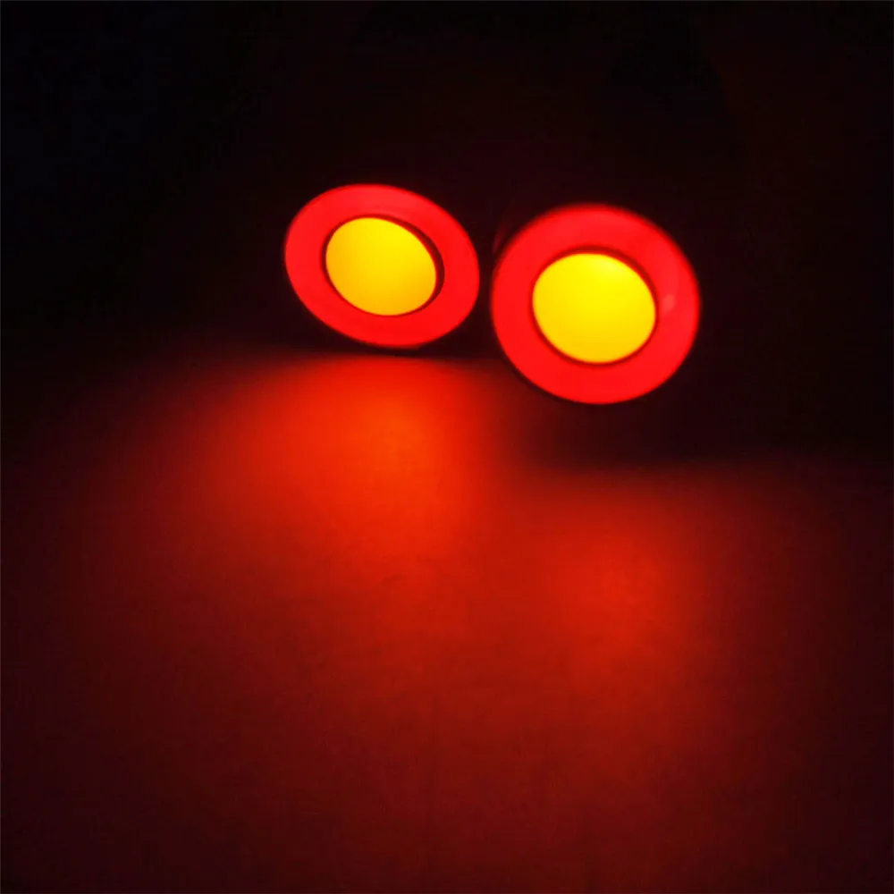 2 светодиодный RC Автомобиль светильник s 4,2 v-6 v светильник набор головной светильник фары для 1/10 RC модель Автомобиль Грузовик 5 мм/8 мм/10 мм Диаметр светодиодный RC автомобиль светодиодный - Цвет: 17mm Red Yellow