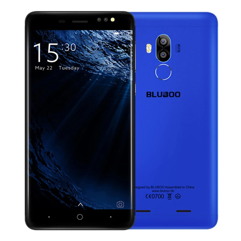 BLUBOO D1 2GB RAM 16GB ROM Android 7.0 Mobile Phone MTK6580A 1.3GHz Quad Core 5.0 Inch 2.5D HD Screen Dual Camera 3G Smartphone