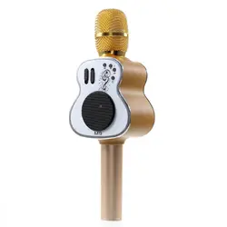 3 в 1 Портативный ручной микрофон Беспроводной Bluetooth караоке микрофона Главная Вечерние караоке Динамик машина с светодиодный для KTV