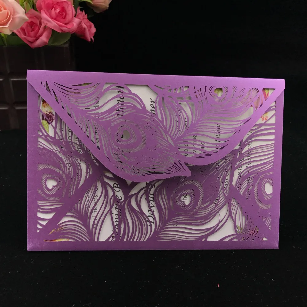 

50pcs/lot pearl paper Wedding invitation Cards Greeting invitation Favor Adult ceremony Birthday baptism Party Decoration