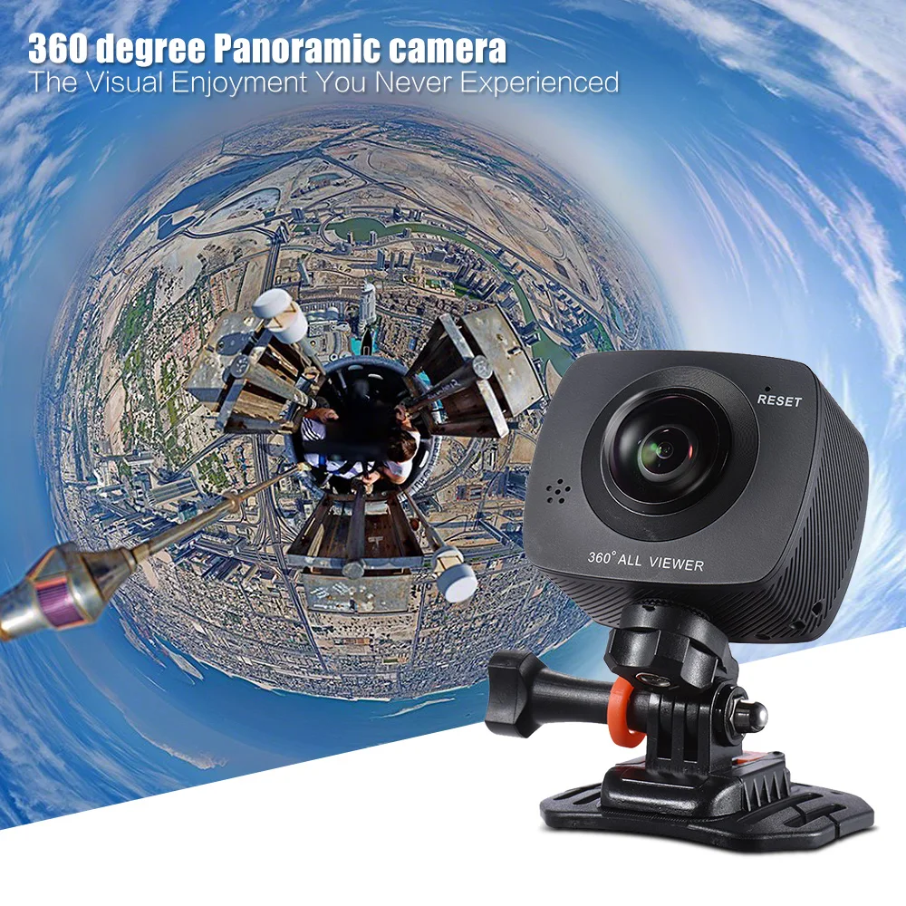 Большая распродажа Andoer Dual-lens 360 камера панорамная камера VR* 960 P HD 1920 Camcoeder 8MP w/220 градусов Рыбий глаз объектив видеокамера