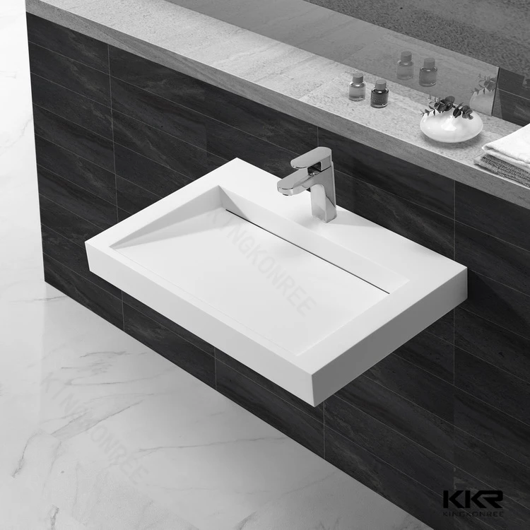 

KKR solid surface artificial stone wall hung wash basin KKR-1261