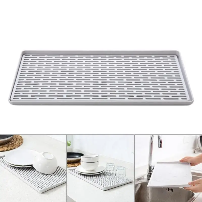 

Kitchen Organizer Double Layer Dish Vegetable Water Tray Drainer Multifunctional Drying Rack Washing Holder Storage Rack