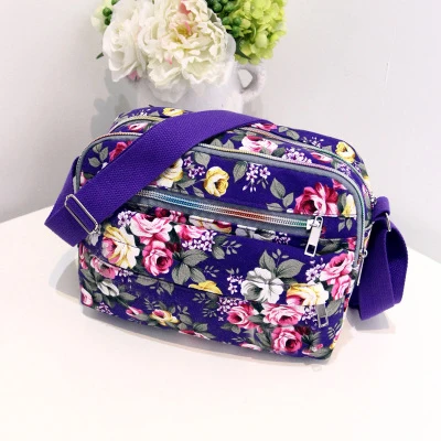 Сумка для детских подгузников с цветным цветочным принтом, сумка на плечо для мам, многофункциональная сумка для ухода за ребенком, bolsa infantil - Цвет: hua duo zi se