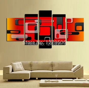 

5 Pcs/set 100% Hand-painted Maze Art Decoration Oil Painting On Canvas Wall Pictures For Living Room
