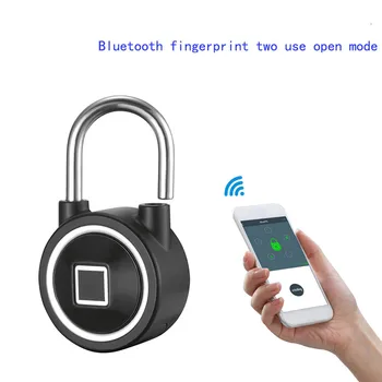 

Fingerprint Smart Lock Keyless Waterproof APP/Fingerprint Unlock Anti-Theft Padlock Serrure De Porte Cerradura Puerta 40JUN19#N