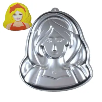 

Birthday fondant cake design Cartoon cute princess girl Aluminum mould cake stencils bakeware free shipping