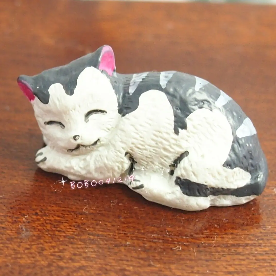 1:12 Escala Resina curioso gato tumdee casa de muñecas en miniatura de jardín Gatito Animal 