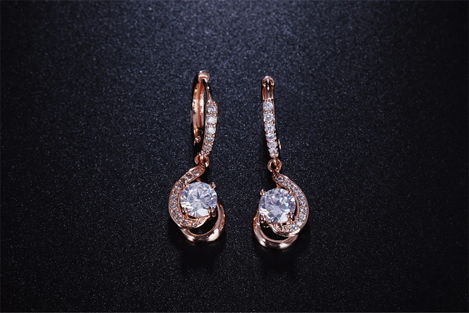 c. PISSENLIT Gold Dangle Earring White Diamond Earrings Charms Women Jewelry pendientes mujer moda 2019 Hot Silver accesorios mujer