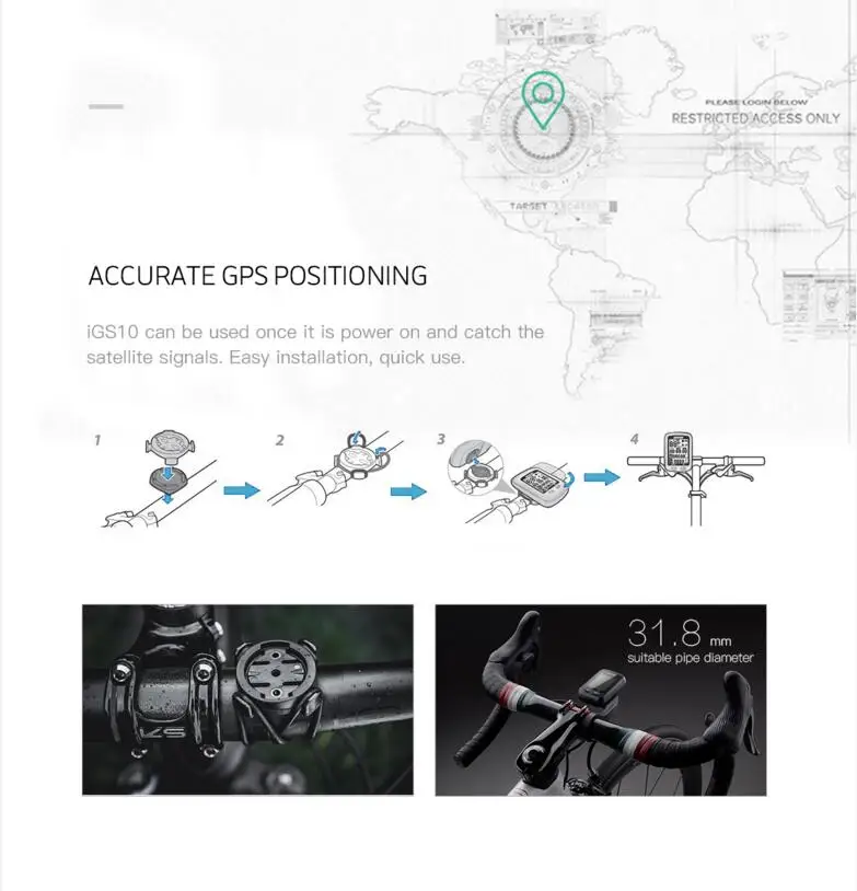 IGS10 gps-с поддержкой велокомпьютера i gps порт скорость метр поддержка Каденции и датчик скорости и пульса