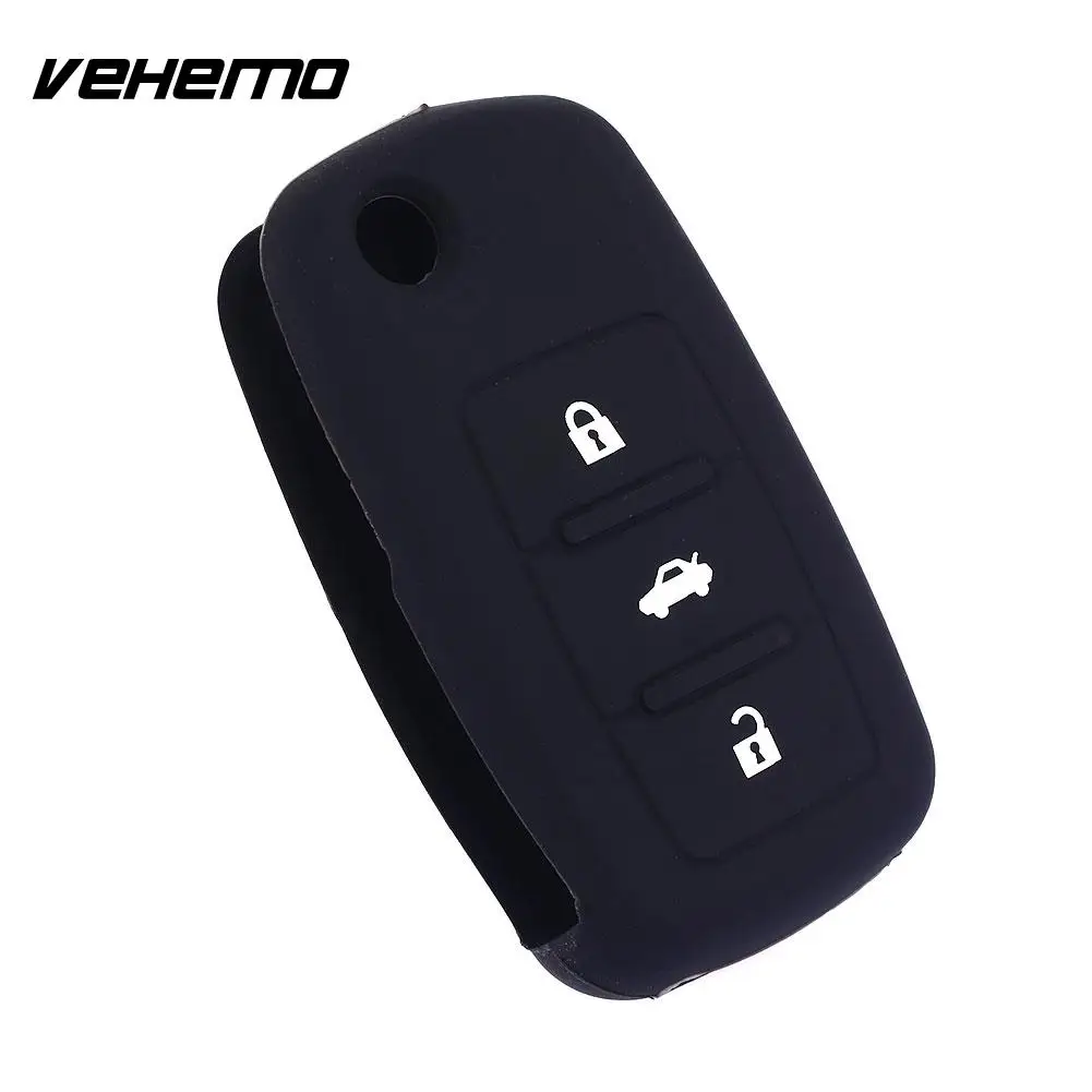 Vehemo 3 автомобильный ключ с кнопкой набор Авто Автомобильный ключ крышка красивый автомобильный стильный ключ оболочка флип прочный пульт дистанционного управления для Volkswagen