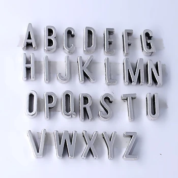 

Cheap Bulk Wholesale Lots Fashion Zinc Alloy A-Z 26 English Alphabet Letters Beads Charms For Bracelets Making DIY Eco Friendly