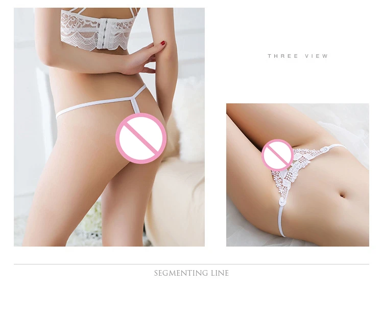 Women Crotchless Panties Low Waist Embroidery Thong With Beads Female Sexy Erotic Panties G Strings Women Briefs Open Crotch 29 (14)