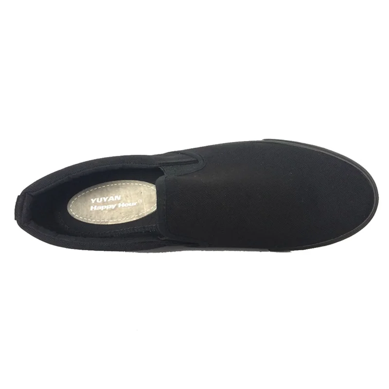New Arrival Fashion Shoes for Men All Black Canvas Shoes Men's Casual Shoes Male Brand Loafers Black White Shoes Big Size K025