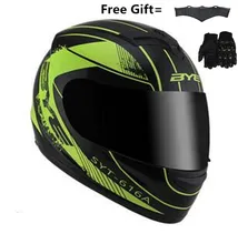 Vendita calda BYE Casco Moto Casco integrale Moto Casco Con Visiera Interna Parasole Lente Di Sicurezza Da Corsa Completa Viso Caschi S 55 centimetri per 56 centimetri