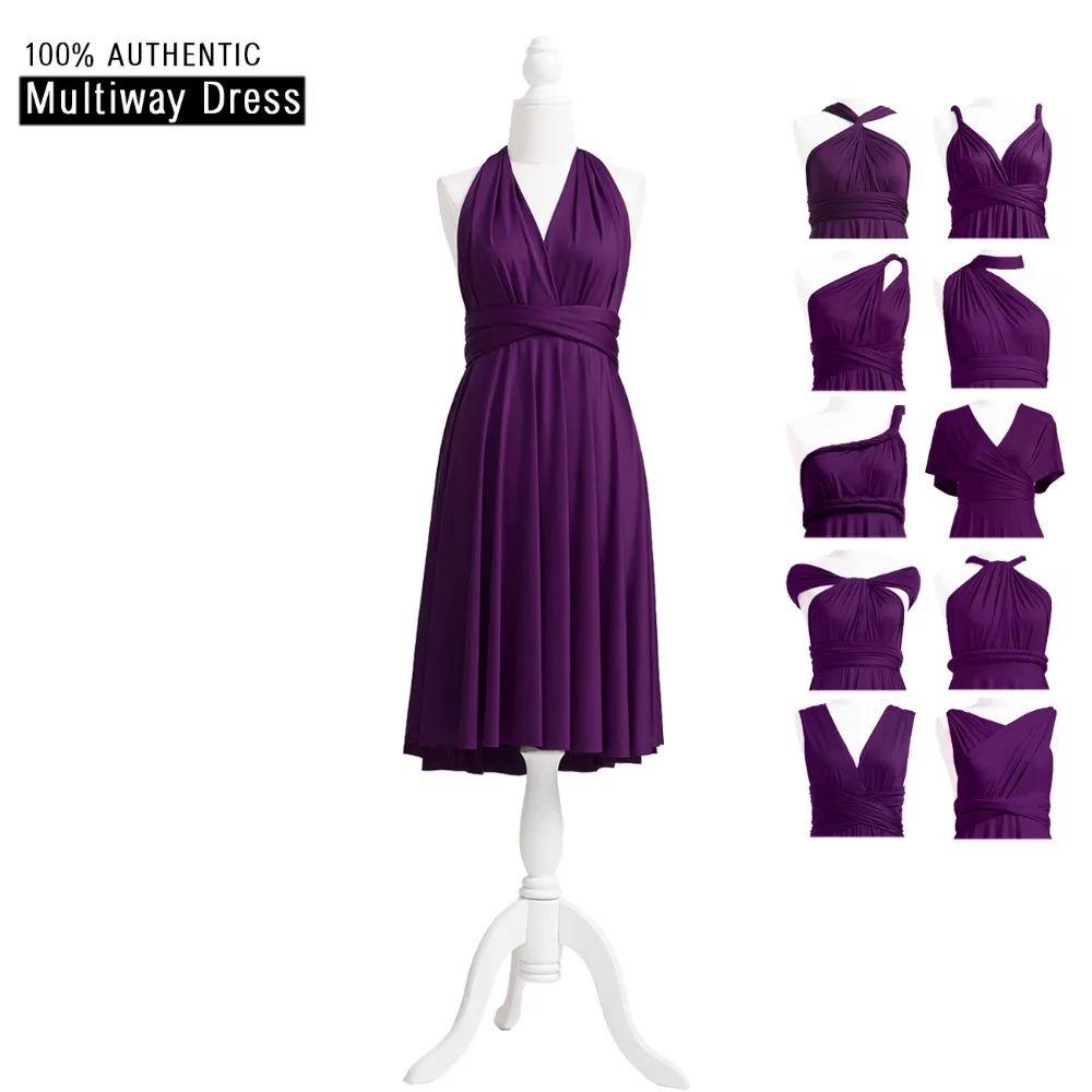 dark purple wrap dress
