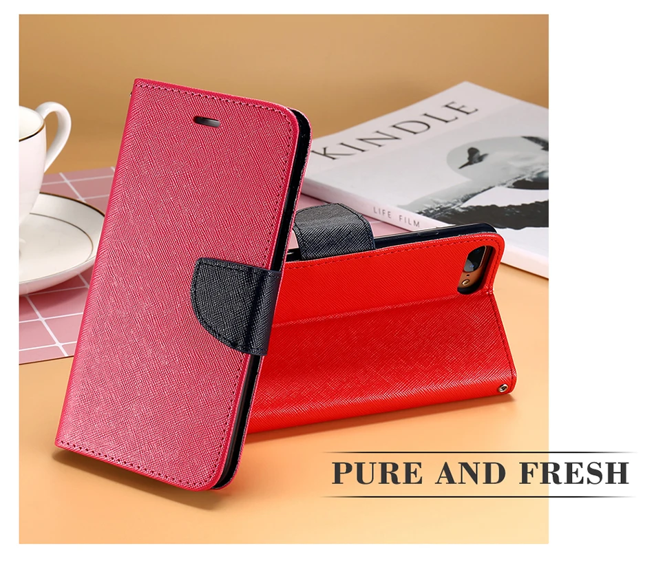 KISSCASE PU Leather Flip Case For iPhone 5 5s SE Cover Luxury Wallet Phone Bag Case For iPhone 5 5s SE Coque Capa Accessories (4)