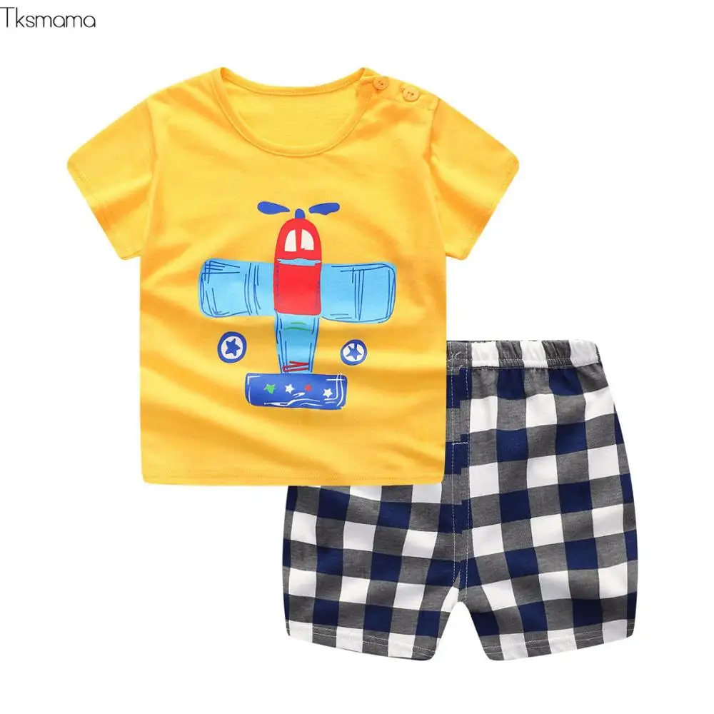 

Cotton Baby Sets Leisure Sports Boy T-shirt + Shorts Sets Toddler Clothing Baby Boy Clothes