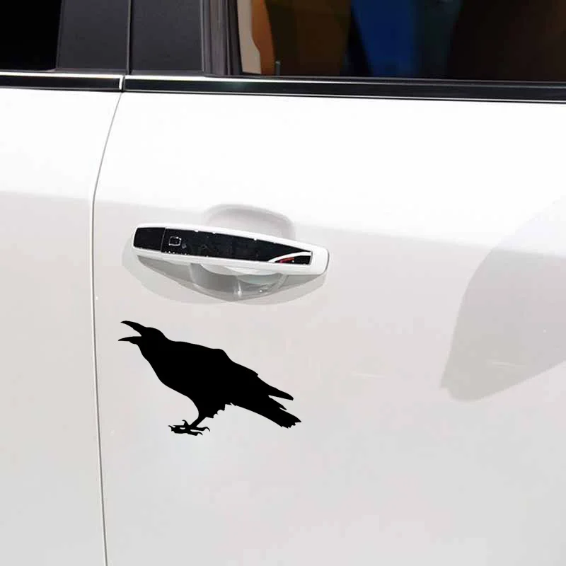 YJZT 14 см * 8 6 Cawing Raven Birds Забавный виниловый Декор Автомобильная наклейка