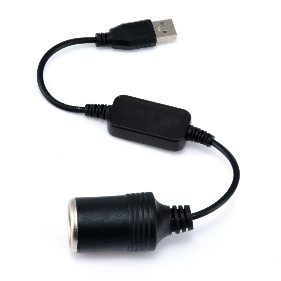Mayitr 1pc 5V 2A USB To 12V 8W Cigarette Lighter Socket USB Male to Female Cigarette Lighter Adapter Converter FOR Car