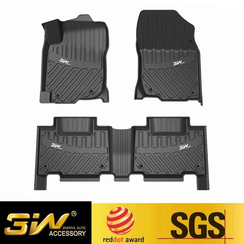 

Car floor mats For Toyota RAV4 with 3w Customized Special tpe,black