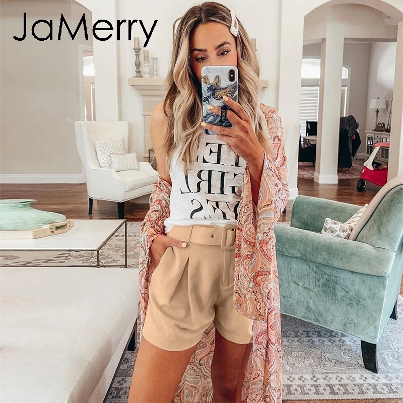 Женский двубортный Блейзер JaMerry повседневный костюм из двух предметов в уличном