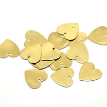 Дорин коробка Прекрасный 100 шт. латунь Бланк штамповка метки Подвески сердце любовь для Ожерелья для мужчин, Серьги, браслеты и т. д.(b18581