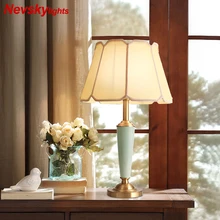 Современные Керамические настольные лампы для спальни Настольная лампа с абажуром Прикроватная лампа настльная светильник в гостиную настольный декор ночник прикроватные настольные лампы для спальни декор интерьера