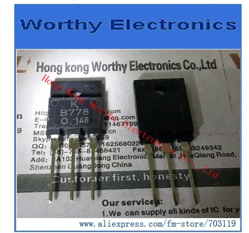 Free shipping 10pcs/lot KTB778 0 U/P KTB778 B778 TO 3P-in Integrated ...