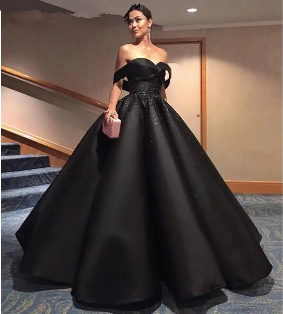graduation ball gown black