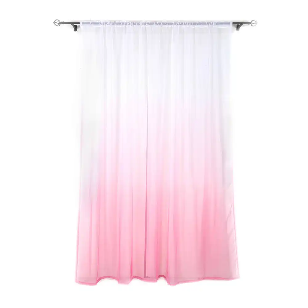 Luxury Gradient Sheer Tulle Curtains Window Treatment Voile Drape