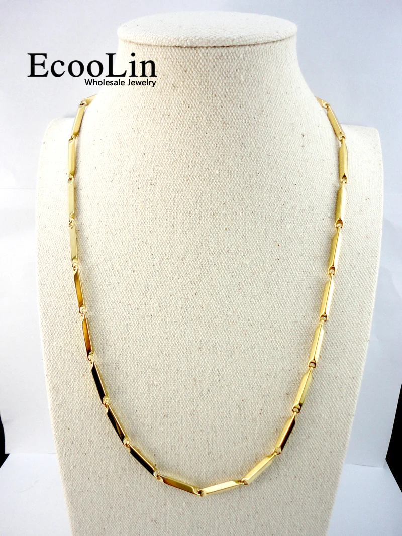 

30Pcs Women Horsewhip Gold Stainless Steel Chain 56Cm Diameter Never fade Necklaces 22.06 inch For Womens Fashion Jewelry LR521