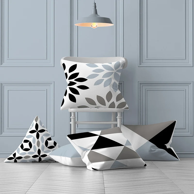 

Decor Pillow Case Throw Cushion Cotton Waist Cover Linen Home HOT Sofa Car Gray
