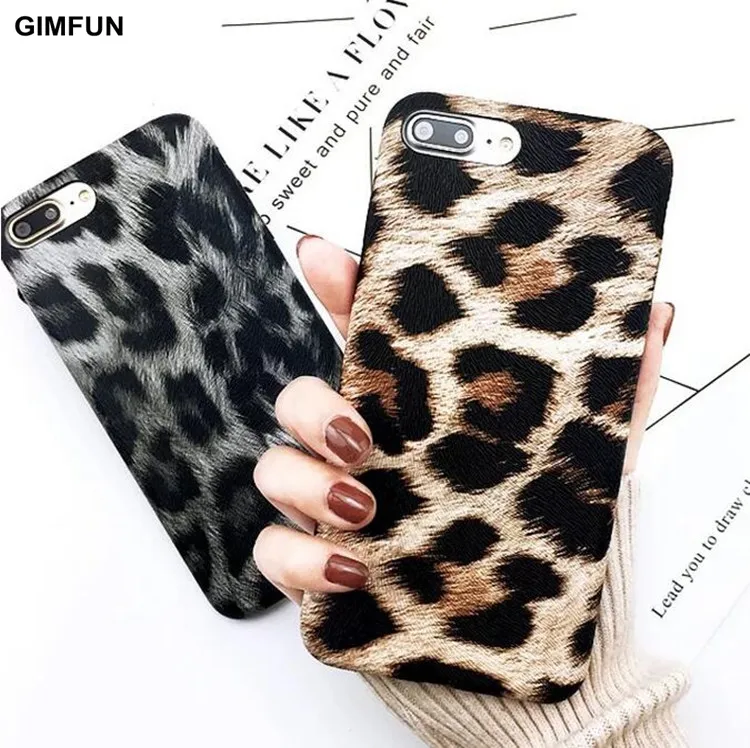 

Gimfun Retro Luipaard Patterned Case for IPhone 7 Xsmax Xr Case Soft Silicone Back Cover Cases for IPhone 6 8 Plus X Xs Leopard